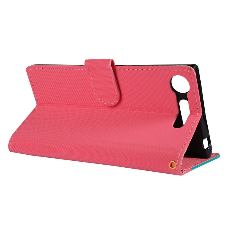 Fabric Stitching Embroidery Horizontal Flip Leather Case With Holder & Card Slots & Wallet for Sony Xperia Z1