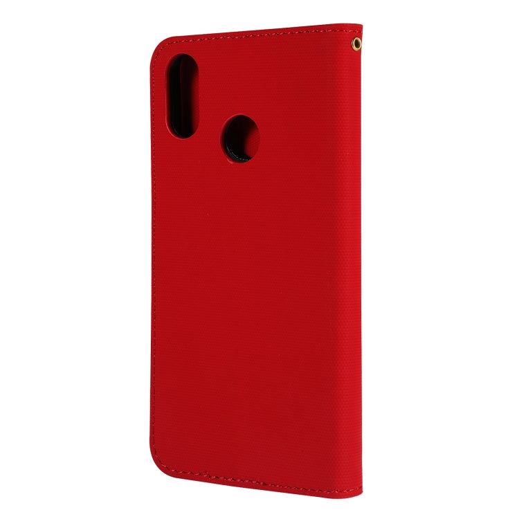 Fabric Stitching Embroidery Horizontal Flip Leather Case With Holder & Card Slots & Wallet for Xiaomi Redmi Note 7