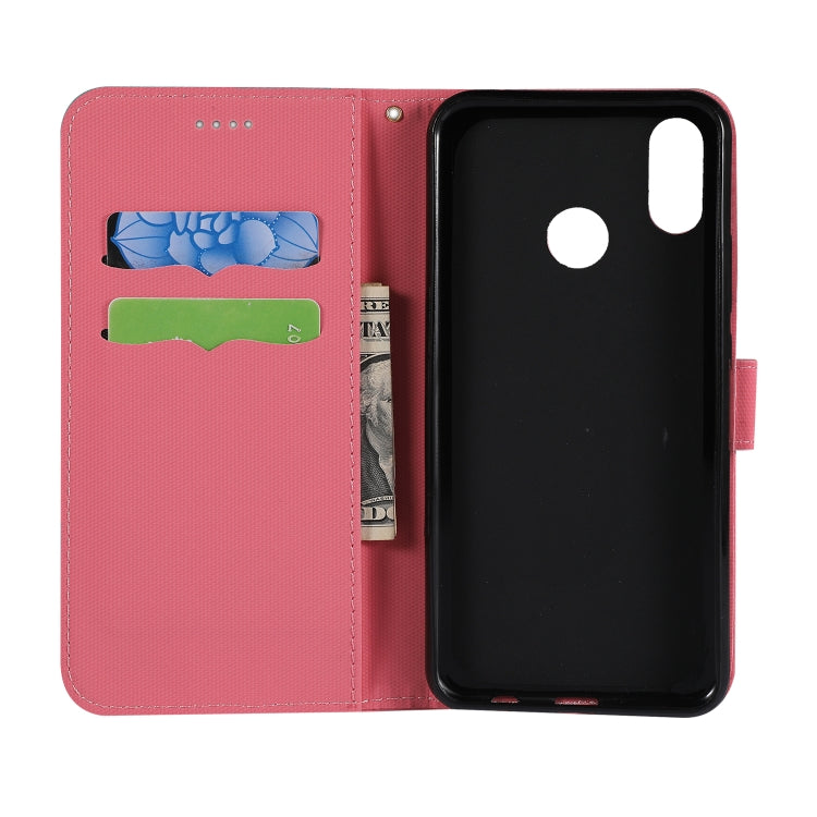 Fabric Stitching Embroidery Horizontal Flip Leather Case With Holder & Card Slots & Wallet for Xiaomi Redmi Note 7