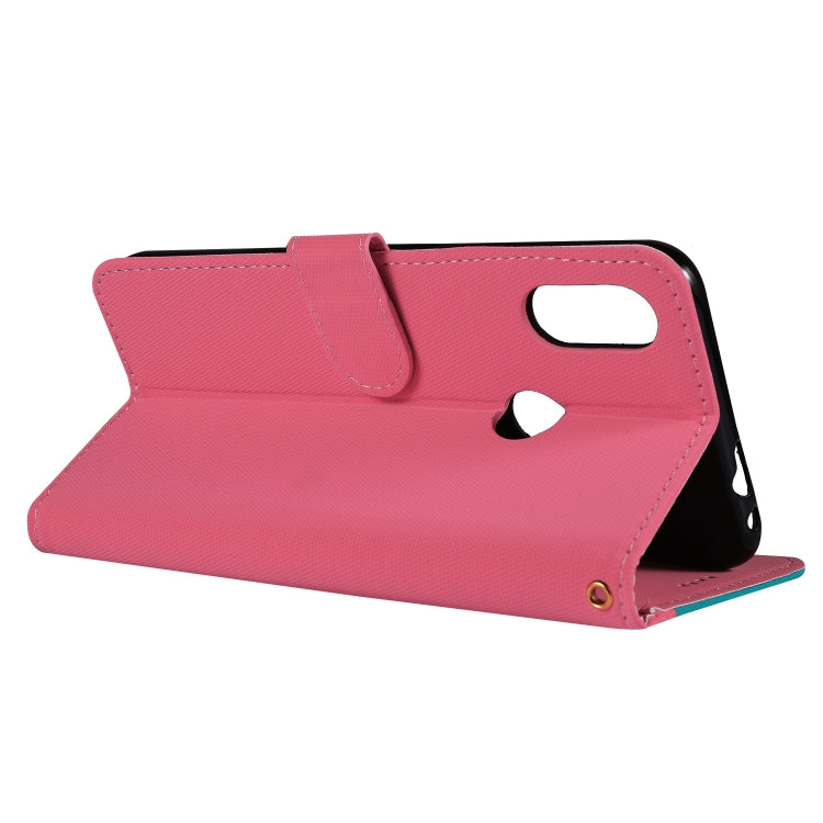 Fabric Stitching Embroidery Horizontal Flip Leather Case With Holder & Card Slots & Wallet for Xiaomi Redmi Note 7