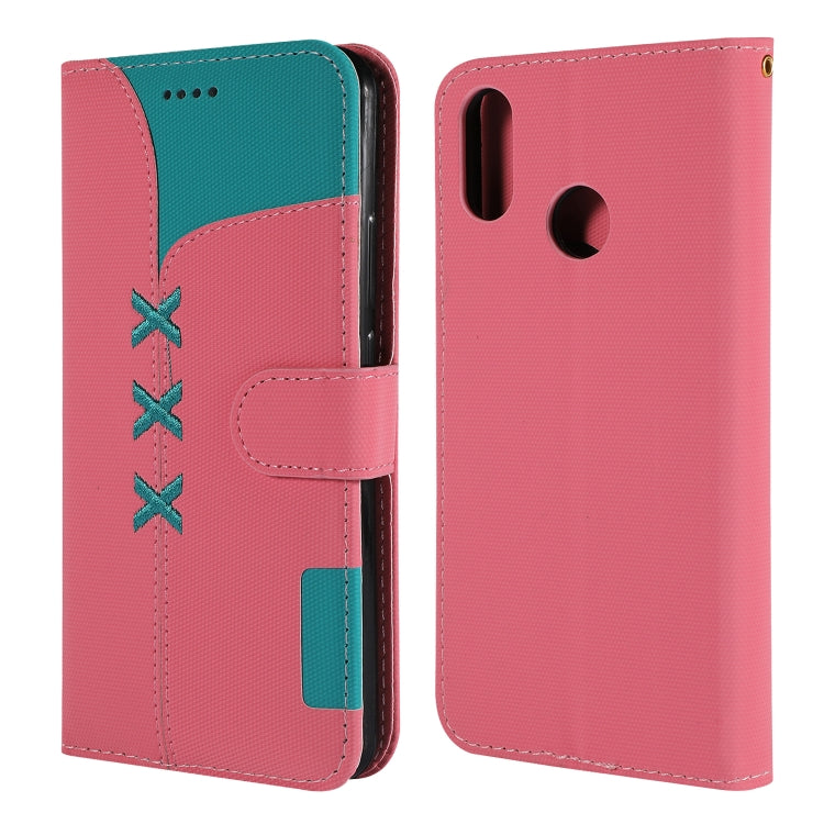 Fabric Stitching Embroidery Horizontal Flip Leather Case With Holder & Card Slots & Wallet for Xiaomi Redmi Note 7