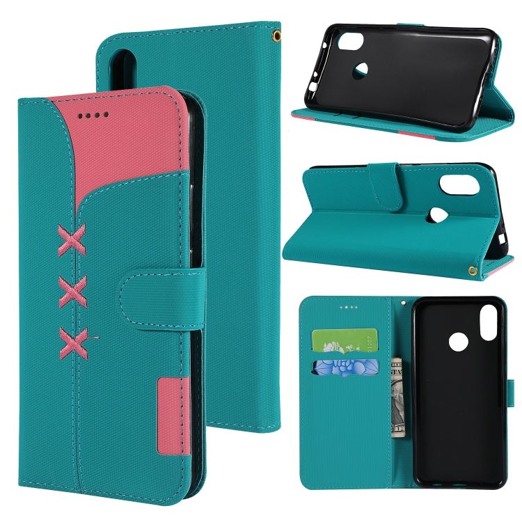 Fabric Stitching Embroidery Horizontal Flip Leather Case With Holder & Card Slots & Wallet for Xiaomi Redmi Note 6 Pro