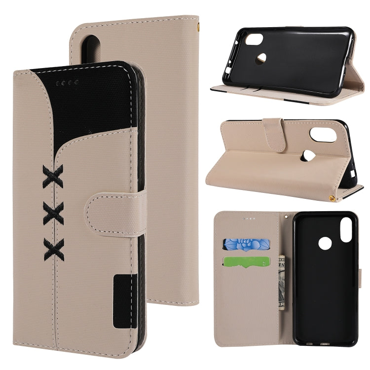 Fabric Stitching Embroidery Horizontal Flip Leather Case With Holder & Card Slots & Wallet for Xiaomi Redmi Note 6 Pro