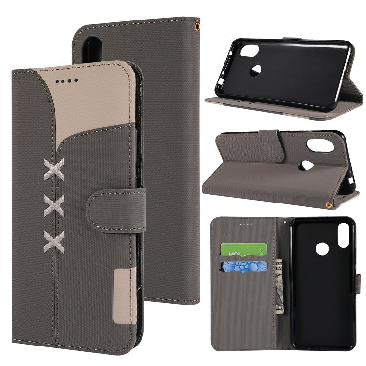 Fabric Stitching Embroidery Horizontal Flip Leather Case With Holder & Card Slots & Wallet for Xiaomi Redmi Note 6 Pro