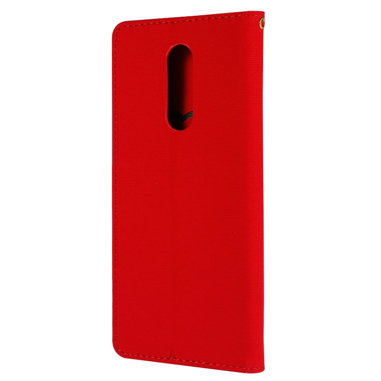Fabric Stitching Embroidery Horizontal Flip Leather Case With Holder & Card Slots & Wallet for Sony Xperia 1