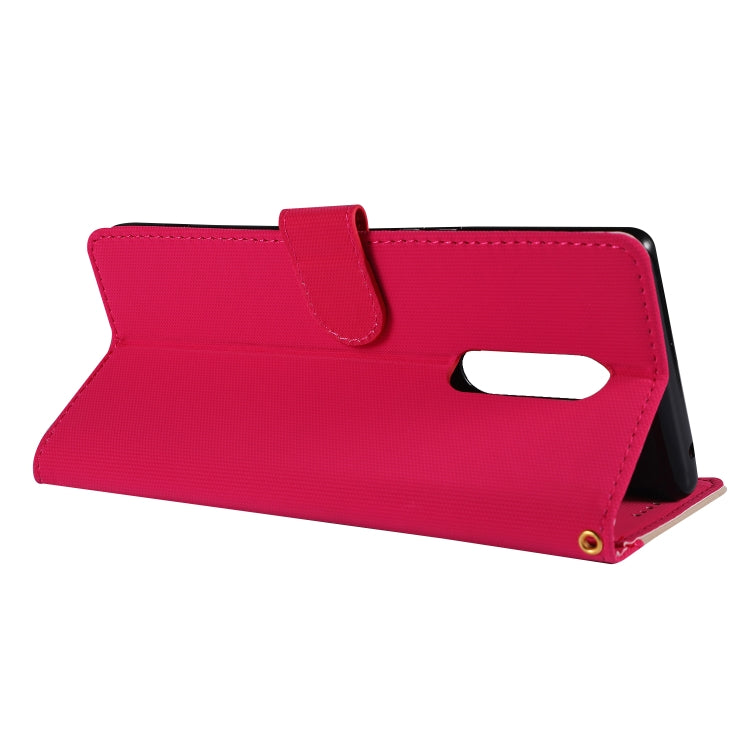 Fabric Stitching Embroidery Horizontal Flip Leather Case With Holder & Card Slots & Wallet for Sony Xperia 1