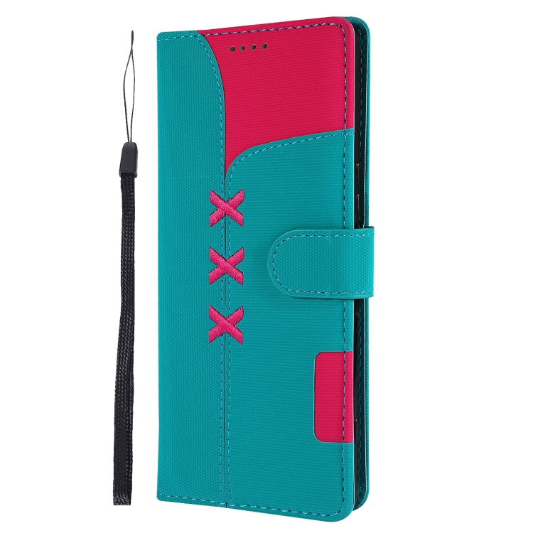 Fabric Stitching Embroidery Horizontal Flip Leather Case With Holder & Card Slots & Wallet for Sony Xperia 1
