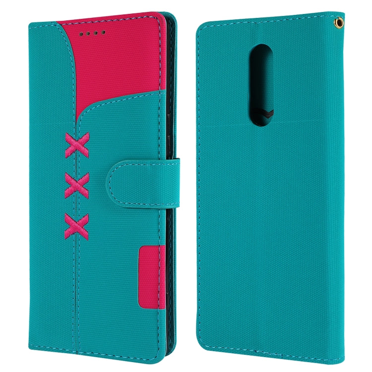 Fabric Stitching Embroidery Horizontal Flip Leather Case With Holder & Card Slots & Wallet for Sony Xperia 1