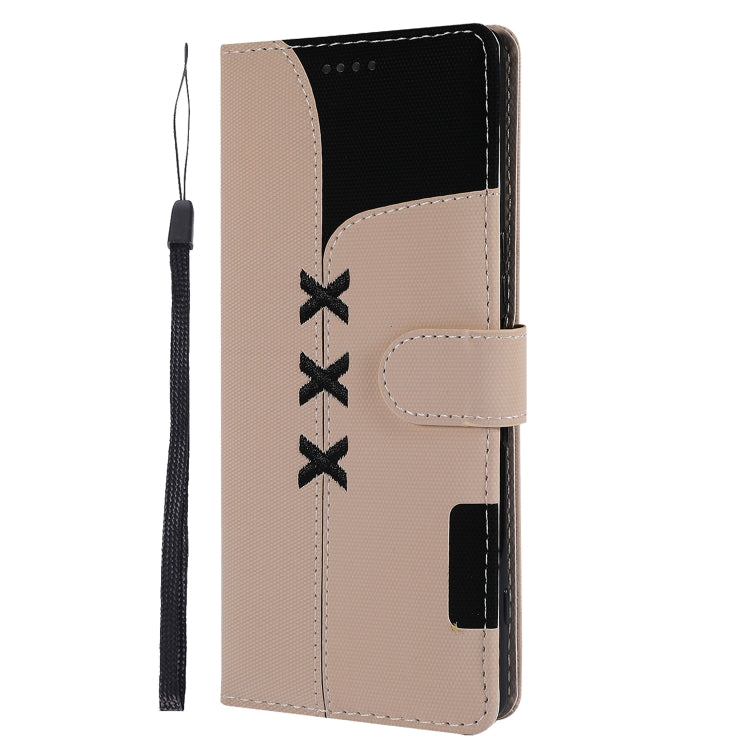 Fabric Stitching Embroidery Horizontal Flip Leather Case With Holder & Card Slots & Wallet for Sony Xperia 1