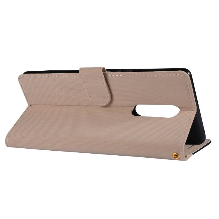 Fabric Stitching Embroidery Horizontal Flip Leather Case With Holder & Card Slots & Wallet for Sony Xperia 1