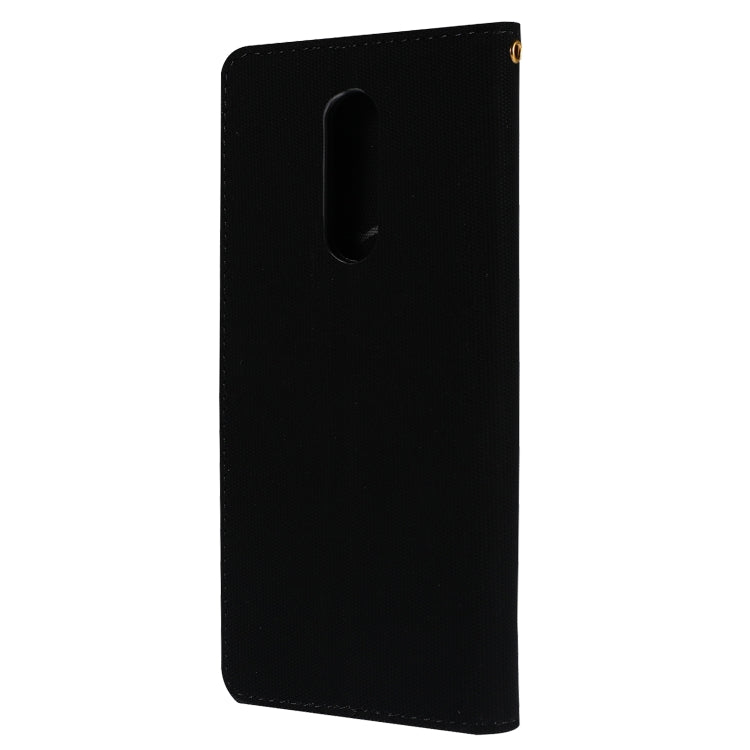 Fabric Stitching Embroidery Horizontal Flip Leather Case With Holder & Card Slots & Wallet for Sony Xperia 1