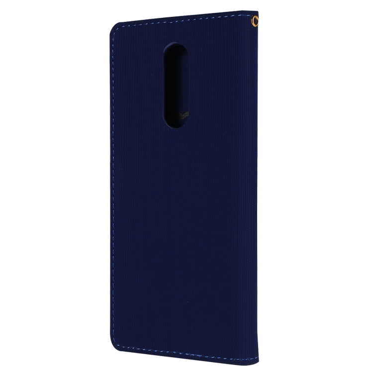 Fabric Stitching Embroidery Horizontal Flip Leather Case With Holder & Card Slots & Wallet for Sony Xperia 1