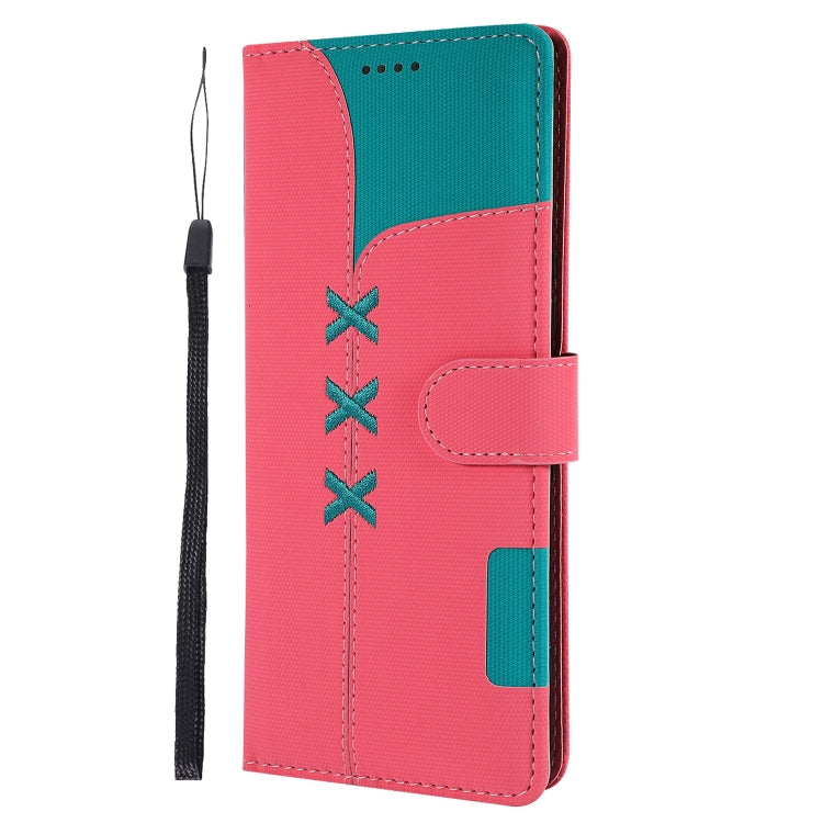 Fabric Stitching Embroidery Horizontal Flip Leather Case With Holder & Card Slots & Wallet for Sony Xperia 1