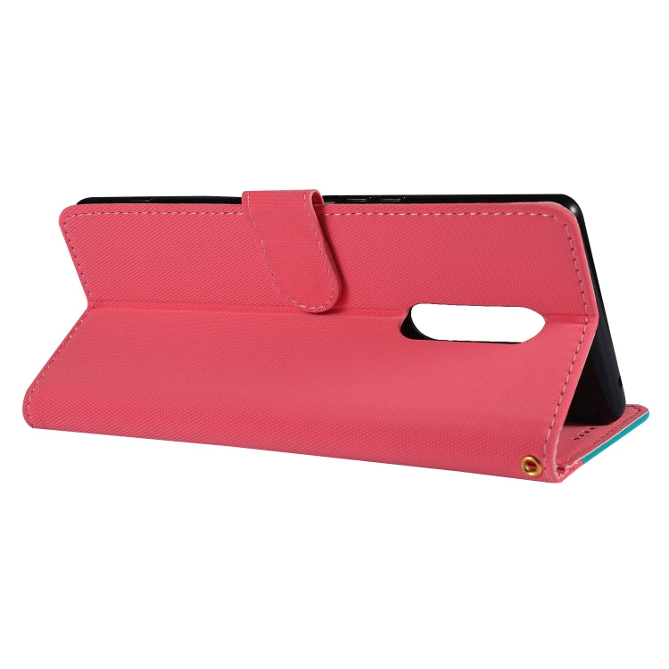 Fabric Stitching Embroidery Horizontal Flip Leather Case With Holder & Card Slots & Wallet for Sony Xperia 1