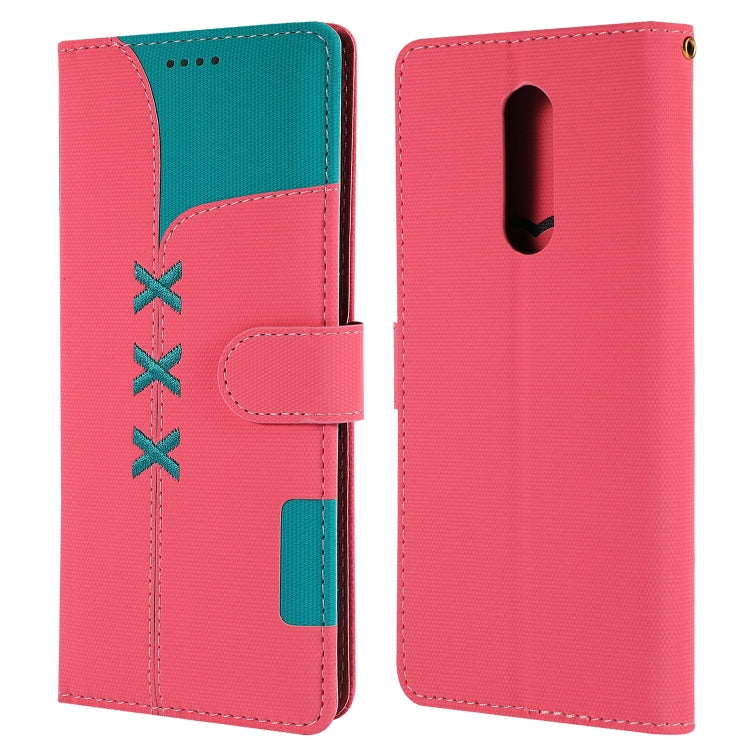 Fabric Stitching Embroidery Horizontal Flip Leather Case With Holder & Card Slots & Wallet for Sony Xperia 1