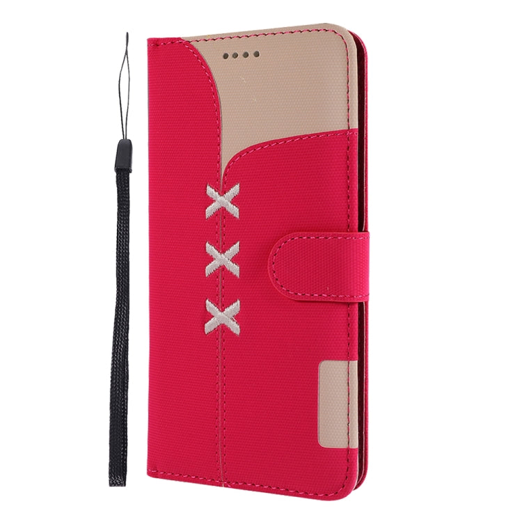 Fabric Stitching Embroidery Horizontal Flip Leather Case With Holder & Card Slots & Wallet for Huawei P20