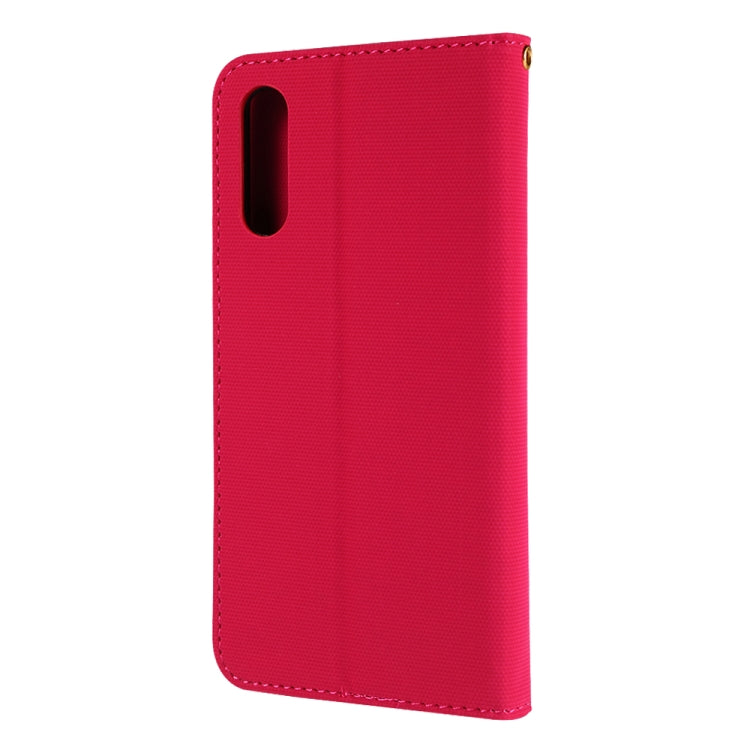 Fabric Stitching Embroidery Horizontal Flip Leather Case With Holder & Card Slots & Wallet for Huawei P20