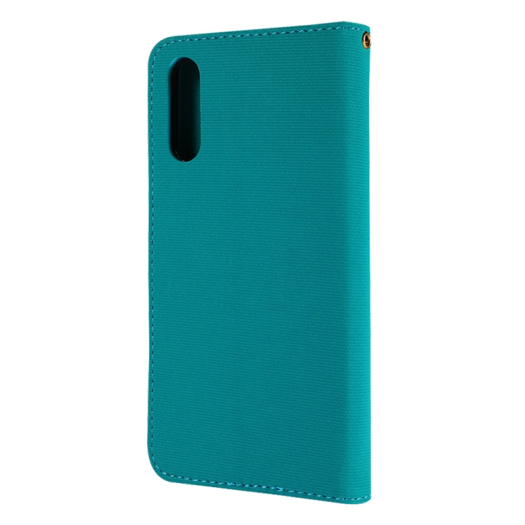 Fabric Stitching Embroidery Horizontal Flip Leather Case With Holder & Card Slots & Wallet for Huawei P20