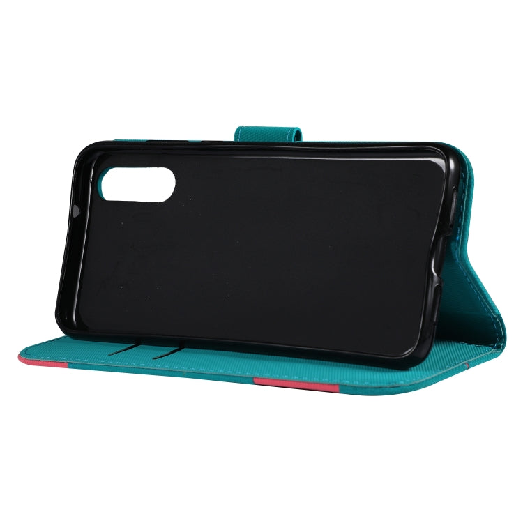 Fabric Stitching Embroidery Horizontal Flip Leather Case With Holder & Card Slots & Wallet for Huawei P20