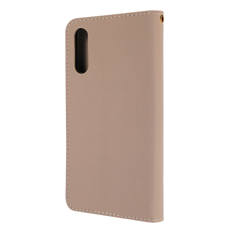 Fabric Stitching Embroidery Horizontal Flip Leather Case With Holder & Card Slots & Wallet for Huawei P20