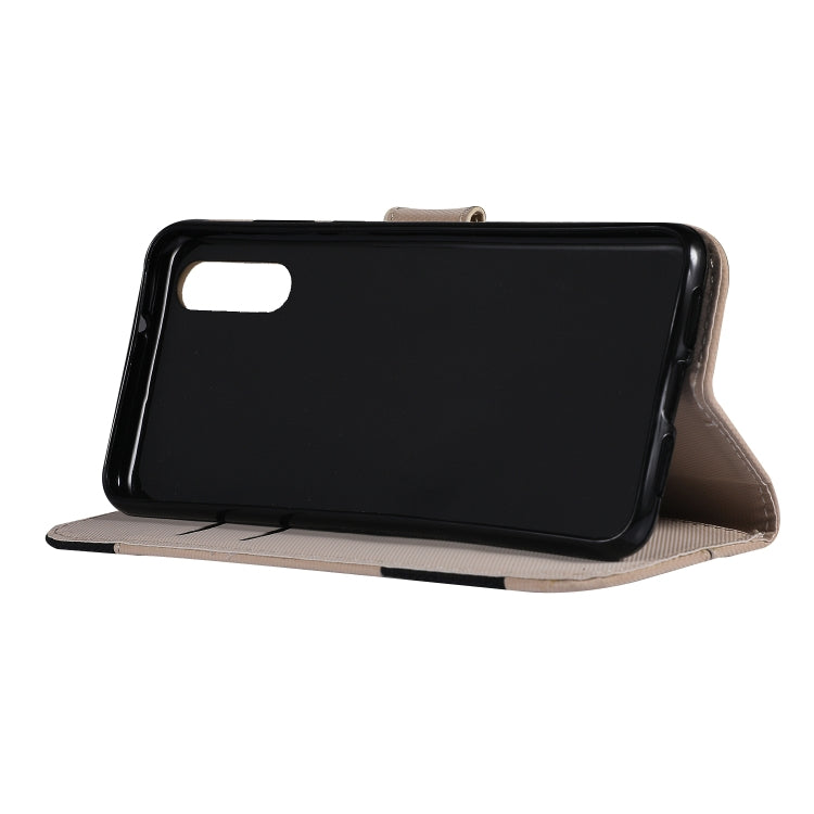 Fabric Stitching Embroidery Horizontal Flip Leather Case With Holder & Card Slots & Wallet for Huawei P20