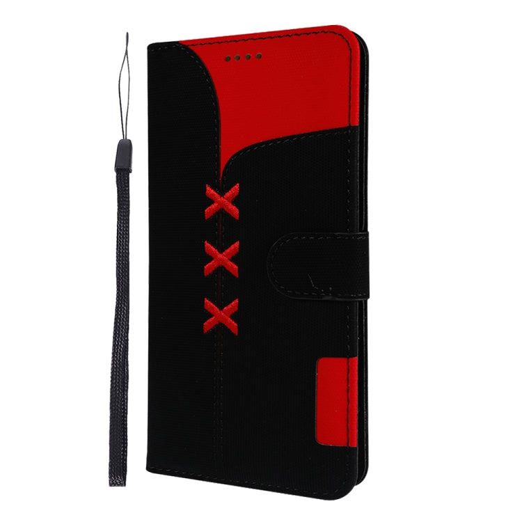 Fabric Stitching Embroidery Horizontal Flip Leather Case With Holder & Card Slots & Wallet for Huawei P20