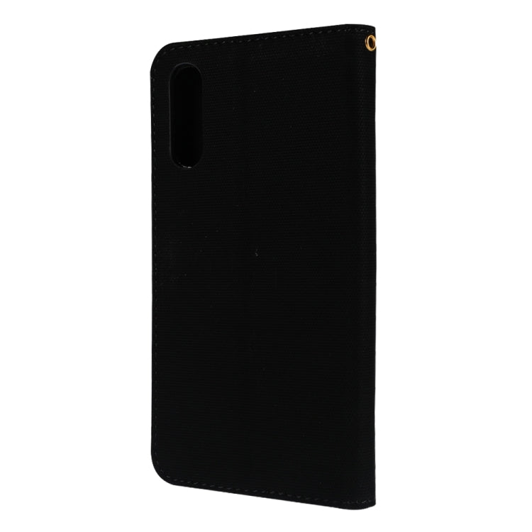 Fabric Stitching Embroidery Horizontal Flip Leather Case With Holder & Card Slots & Wallet for Huawei P20