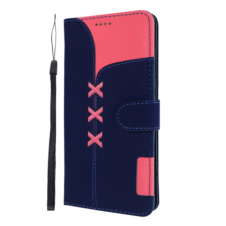 Fabric Stitching Embroidery Horizontal Flip Leather Case With Holder & Card Slots & Wallet for Huawei P20