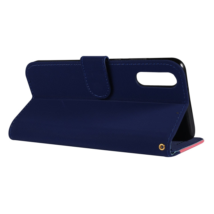 Fabric Stitching Embroidery Horizontal Flip Leather Case With Holder & Card Slots & Wallet for Huawei P20