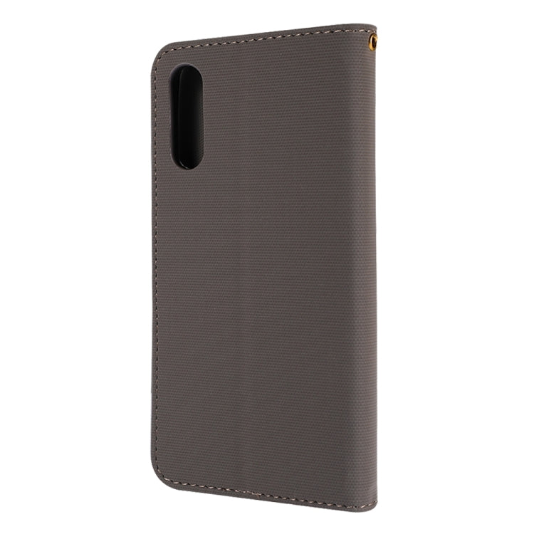 Fabric Stitching Embroidery Horizontal Flip Leather Case With Holder & Card Slots & Wallet for Huawei P20