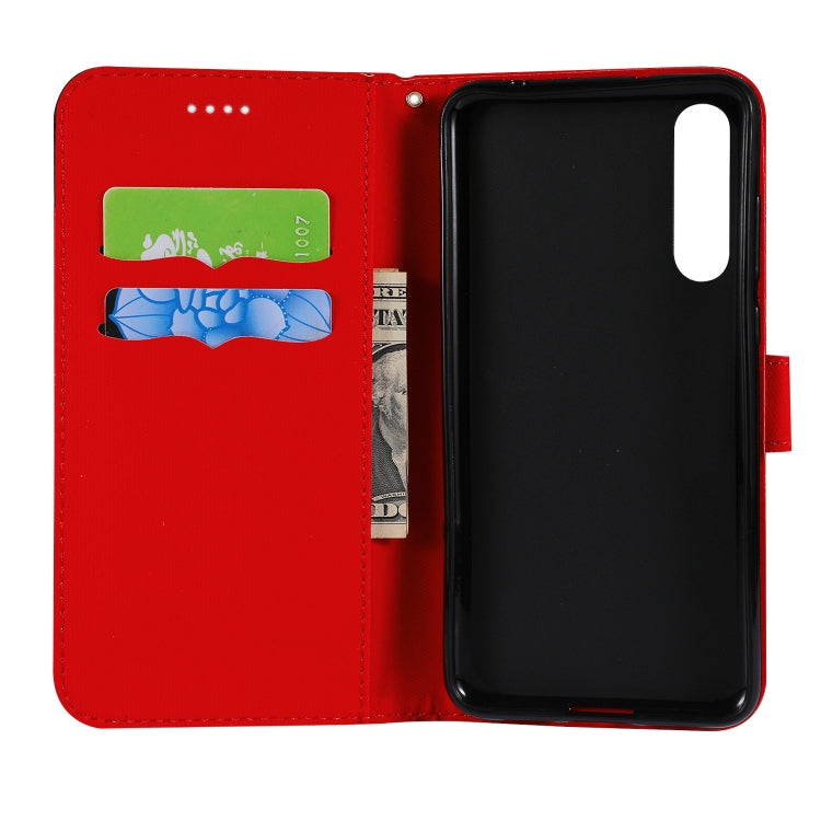 Fabric Stitching Embroidery Horizontal Flip Leather Case With Holder & Card Slots & Wallet for Huawei P20 Pro