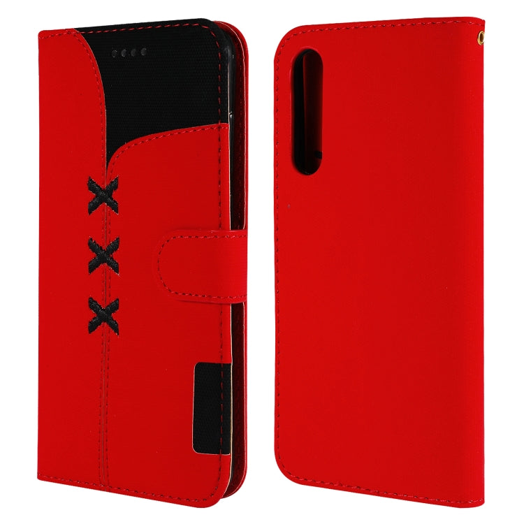 Fabric Stitching Embroidery Horizontal Flip Leather Case With Holder & Card Slots & Wallet for Huawei P20 Pro