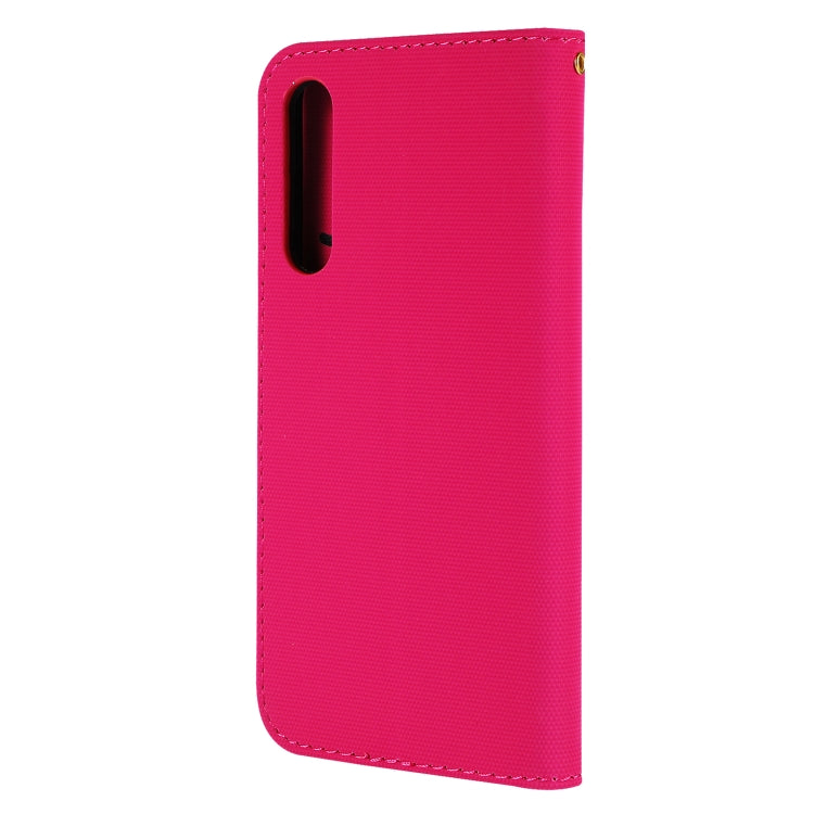 Fabric Stitching Embroidery Horizontal Flip Leather Case With Holder & Card Slots & Wallet for Huawei P20 Pro