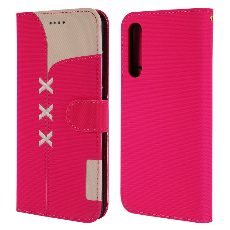 Fabric Stitching Embroidery Horizontal Flip Leather Case With Holder & Card Slots & Wallet for Huawei P20 Pro