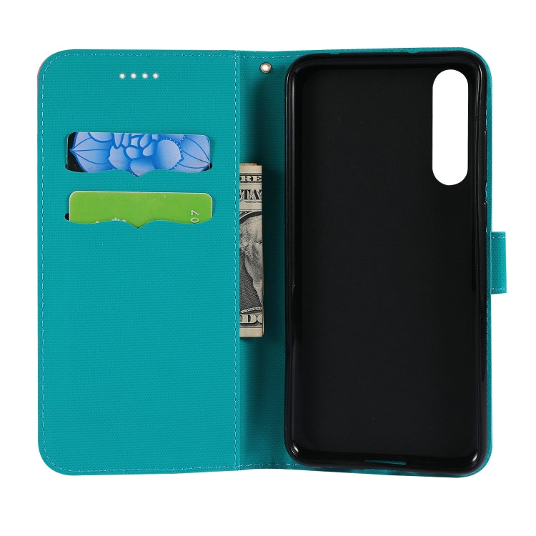Fabric Stitching Embroidery Horizontal Flip Leather Case With Holder & Card Slots & Wallet for Huawei P20 Pro