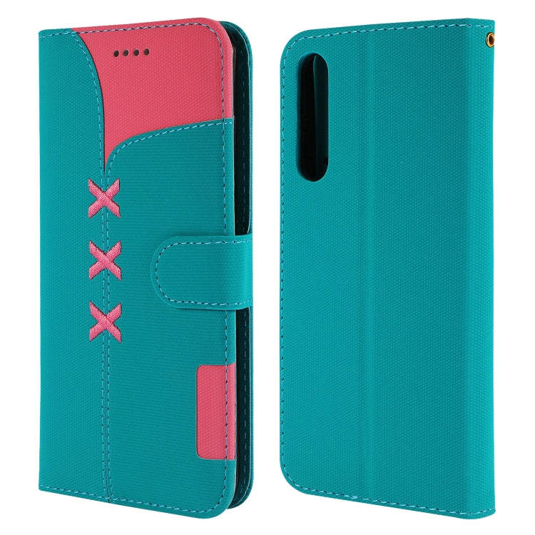 Fabric Stitching Embroidery Horizontal Flip Leather Case With Holder & Card Slots & Wallet for Huawei P20 Pro