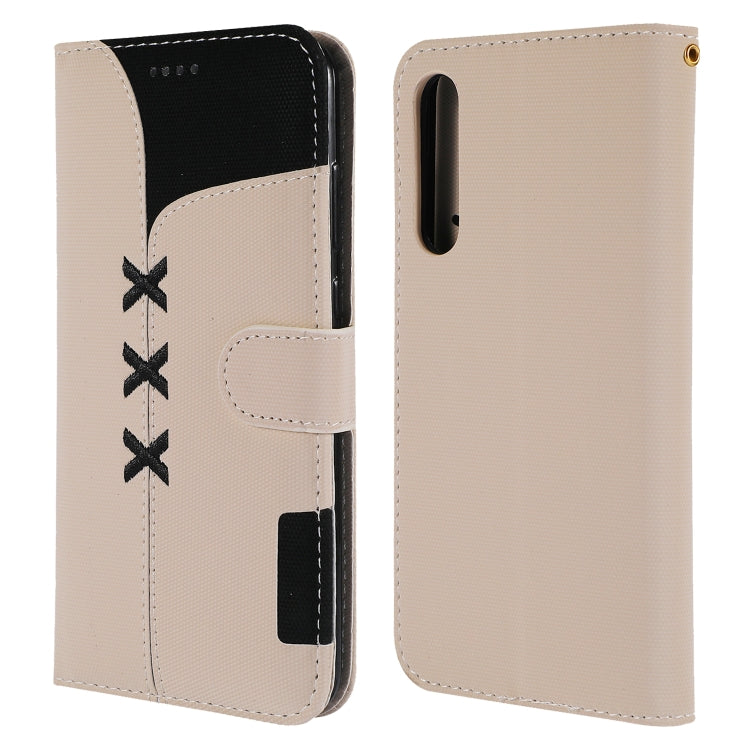 Fabric Stitching Embroidery Horizontal Flip Leather Case With Holder & Card Slots & Wallet for Huawei P20 Pro