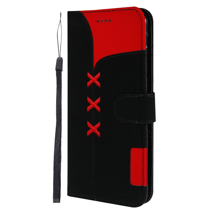 Fabric Stitching Embroidery Horizontal Flip Leather Case With Holder & Card Slots & Wallet for Huawei P20 Pro