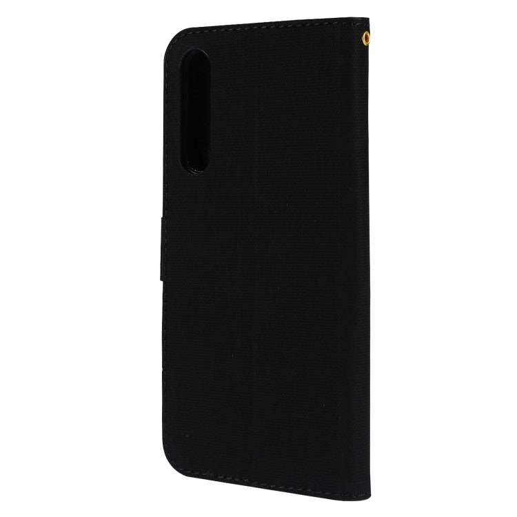 Fabric Stitching Embroidery Horizontal Flip Leather Case With Holder & Card Slots & Wallet for Huawei P20 Pro