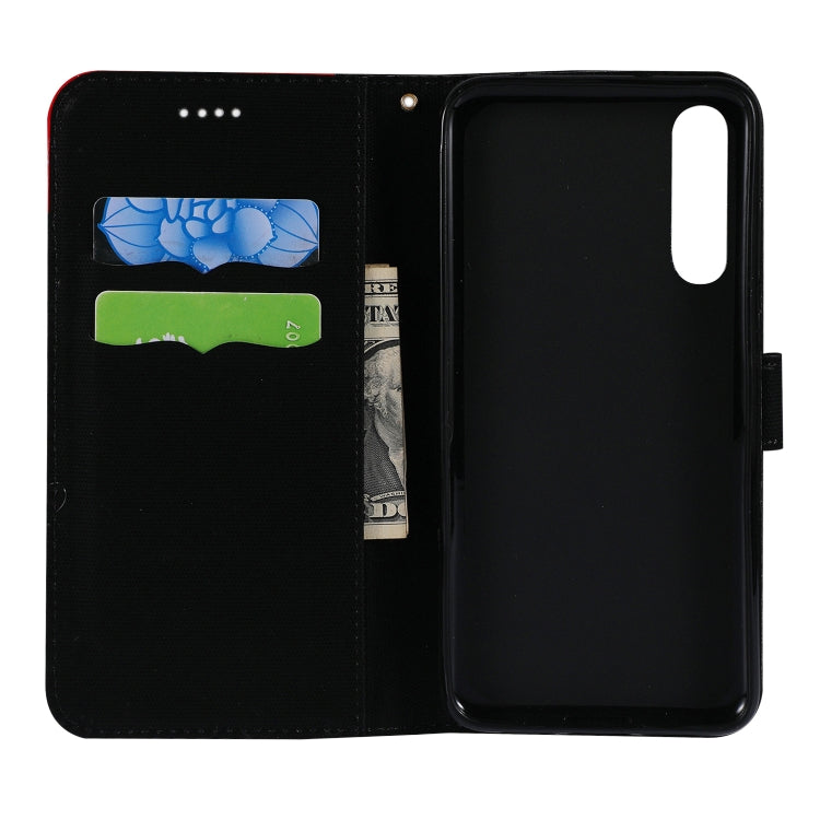 Fabric Stitching Embroidery Horizontal Flip Leather Case With Holder & Card Slots & Wallet for Huawei P20 Pro