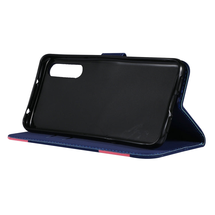 Fabric Stitching Embroidery Horizontal Flip Leather Case With Holder & Card Slots & Wallet for Huawei P20 Pro