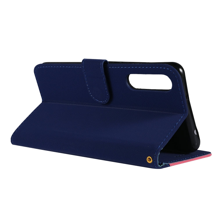 Fabric Stitching Embroidery Horizontal Flip Leather Case With Holder & Card Slots & Wallet for Huawei P20 Pro
