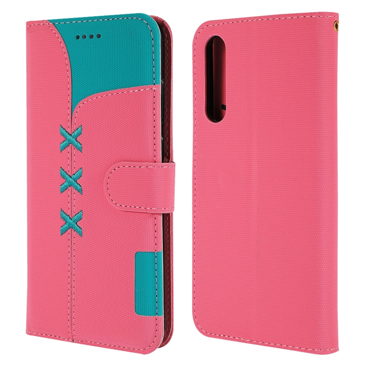 Fabric Stitching Embroidery Horizontal Flip Leather Case With Holder & Card Slots & Wallet for Huawei P20 Pro