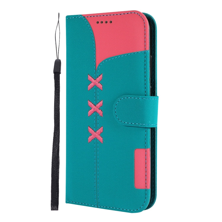 Fabric Stitching Embroidery Horizontal Flip Leather Case With Holder & Card Slots & Wallet for Huawei P20 Lite