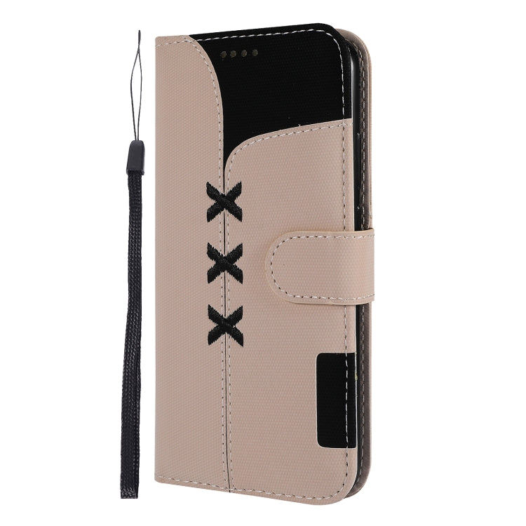 Fabric Stitching Embroidery Horizontal Flip Leather Case With Holder & Card Slots & Wallet for Huawei P20 Lite