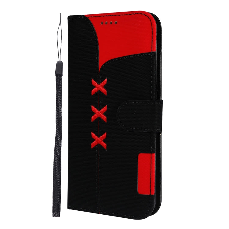 Fabric Stitching Embroidery Horizontal Flip Leather Case With Holder & Card Slots & Wallet for Huawei P20 Lite