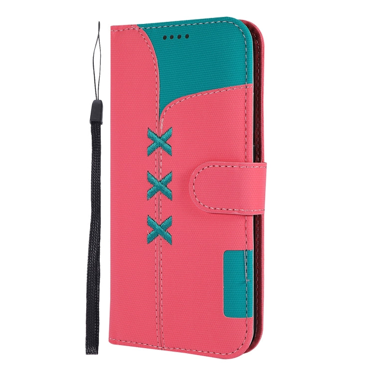 Fabric Stitching Embroidery Horizontal Flip Leather Case With Holder & Card Slots & Wallet for Huawei P20 Lite