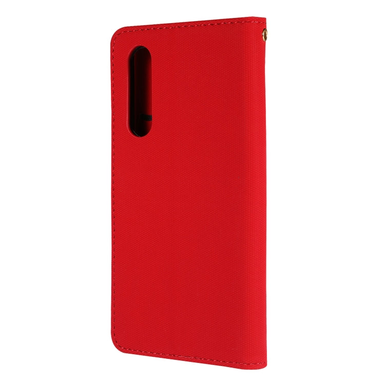 Fabric Stitching Embroidery Horizontal Flip Leather Case With Holder & Card Slots & Wallet for Huawei P30