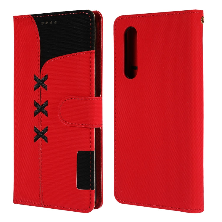 Fabric Stitching Embroidery Horizontal Flip Leather Case With Holder & Card Slots & Wallet for Huawei P30