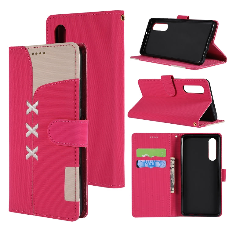 Fabric Stitching Embroidery Horizontal Flip Leather Case With Holder & Card Slots & Wallet for Huawei P30